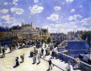 街並み Painting - パリのポンヌフ ピエール・オーギュスト・ルノワール
